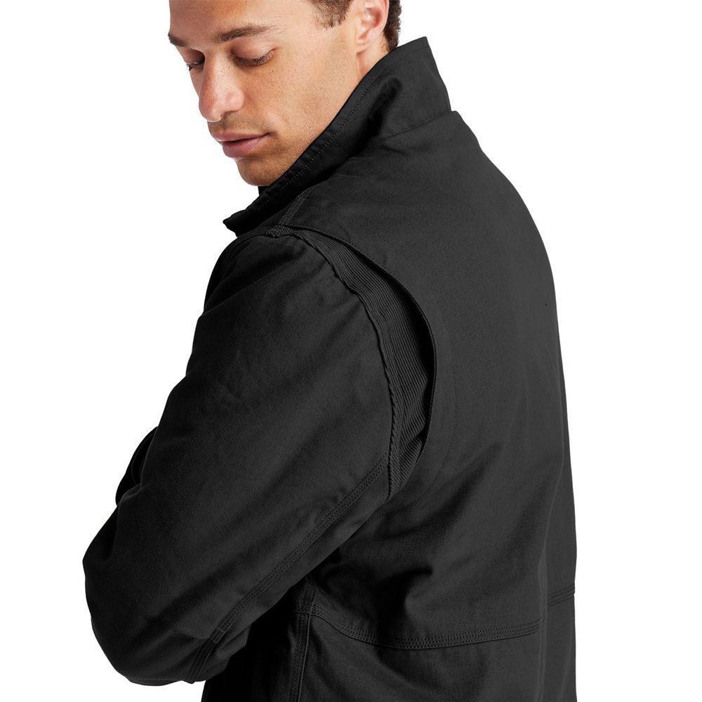 Chaquetas Timberland Hombre Pro® Gritman Lined Lona Negras - Chile UHD-841792